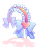 Costume Heart Ribbon Hairbe